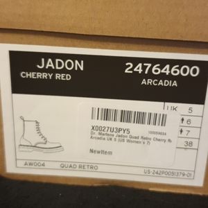 Dr. Martin's semi platformed cherry red.